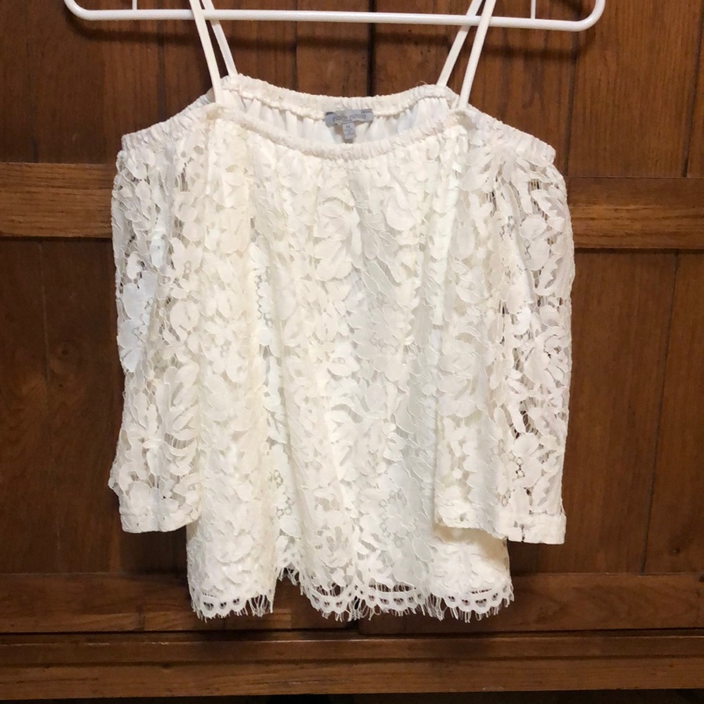 white off the shoulder blouse
